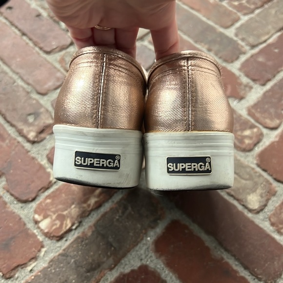 Superga Rise Gold Platform Sneakers - Picture 5 of 7